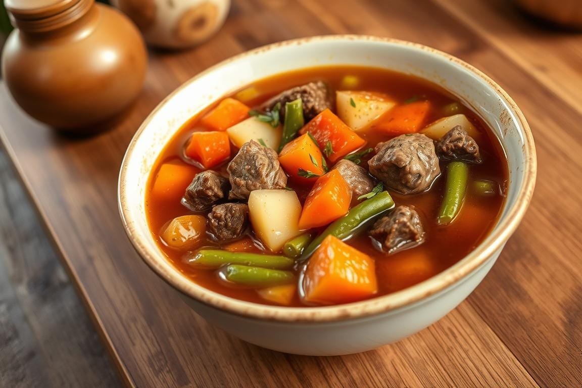 vegetable beef soup recipe